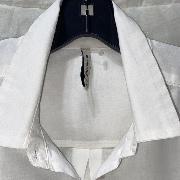 STRADIVARIUS WHITE COTTON BUTTON DOWN TUNIC SZ M - Picture 6 of 12